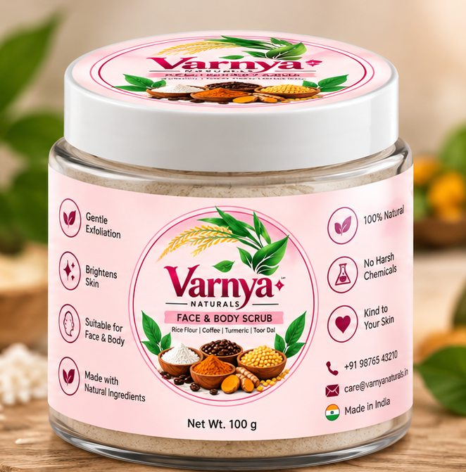 Varnya Naturals Face and Body Scrub, 100 g